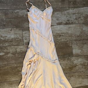 Peppermayo Light Pink Cream Maxi Dress